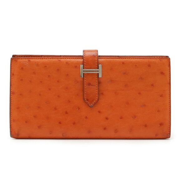 Hermes Ostrich Bearn Souffle Long Wallet - Picture 1 of 8